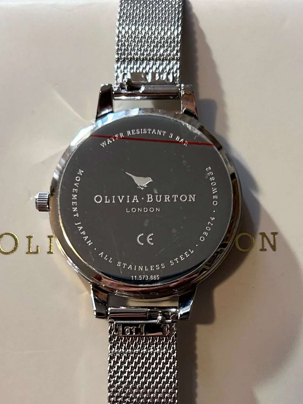 Olivia Burton Ice Queen Watch With 34mm Perl Face & Silver MeshBracelet